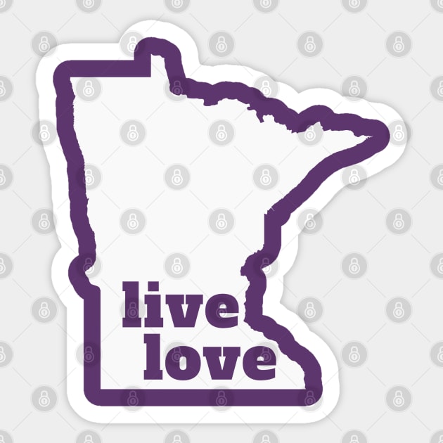 Minnesota - Live Love Minnesota Sticker by Yesteeyear